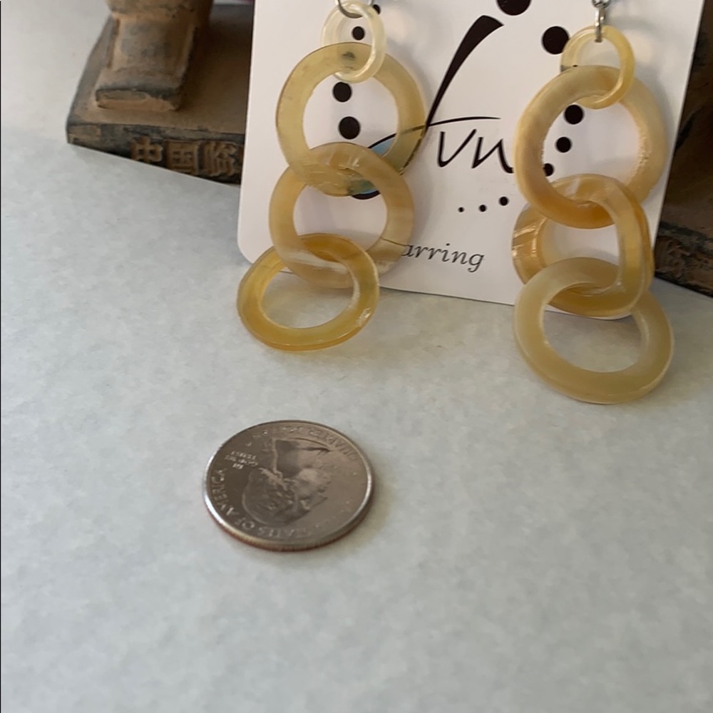 Horn earrings. 3 Circles - Picture 2 of 3